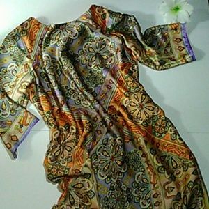 Bethany brilliant, colorful silky slip dress SZ 10